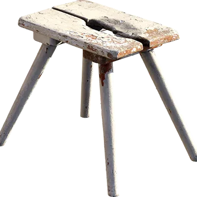 worn wooden stool 001 — Скачать