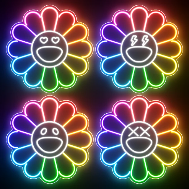 KAWS Sunflower Neon Signs — Скачать