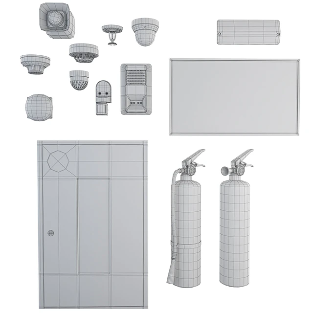 Security and fire alarms Fire extinguishers and sensors — Descargar