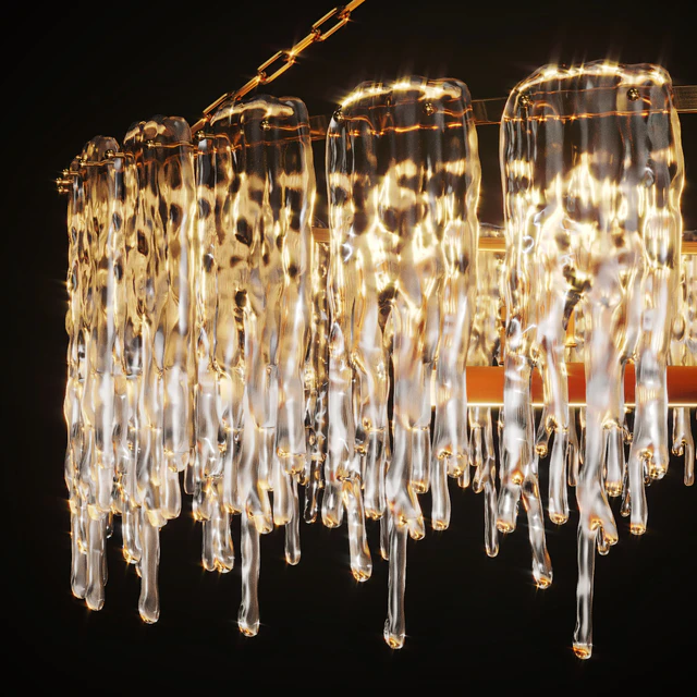 Chandelier with ice plates SPRING Ø80 — Descargar