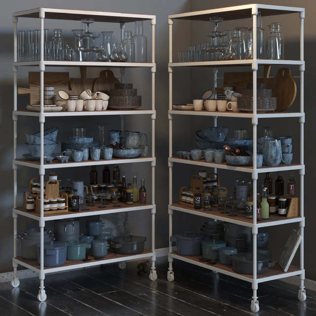 RH DUTCH INDUSTRIAL SINGLE SHELVING and kitchen set — Скачать