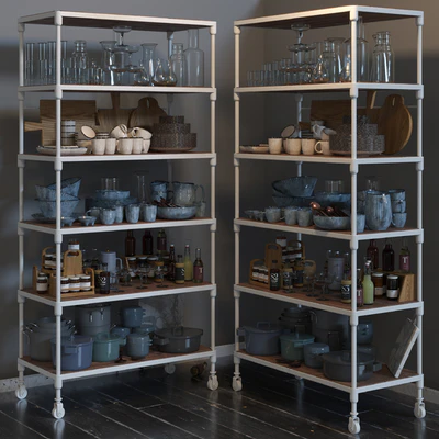 RH DUTCH INDUSTRIAL SINGLE SHELVING and kitchen set — Вид 1