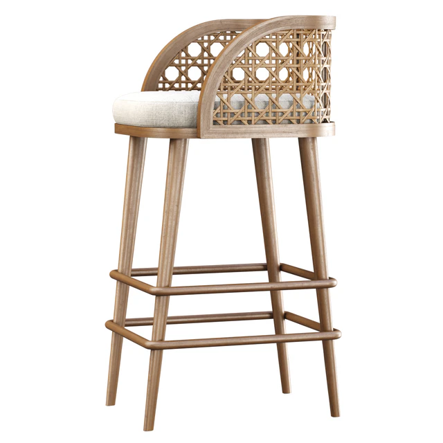 Rimma rattan bar stool DS67 / Wooden bar stool — Descargar