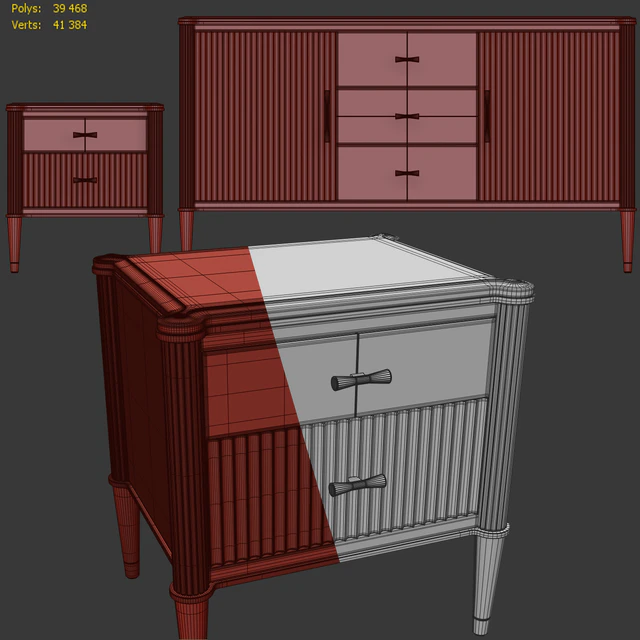 Chest of drawers and bedside tables Venice. Nightstand, sideboard by Classico Italiano — Descargar