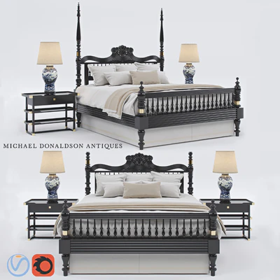 British Colonial Four-Poster Bed By Michael Donaldson Antiques — Ver 1