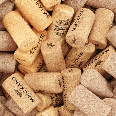 Wine corks in a vase decor — Ver 3
