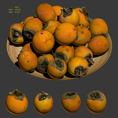 Persimmon kinglet on a platter — Ver 7