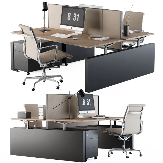 Office Desk Set Cream — Скачать
