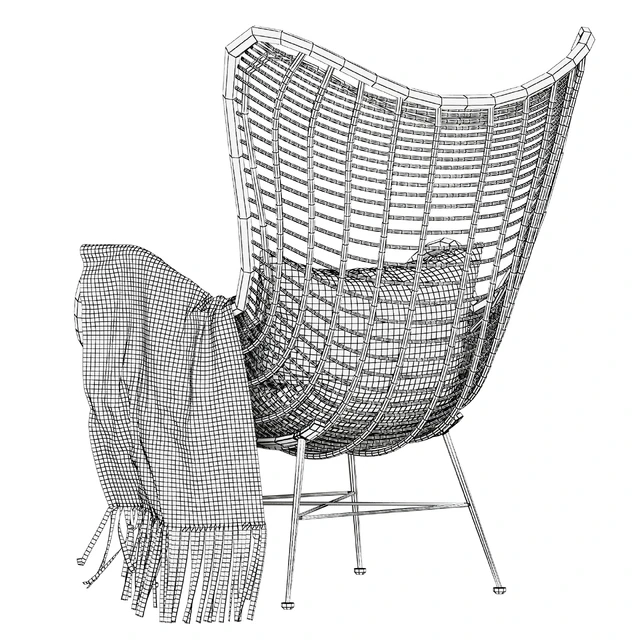 HK Living Natural rattan egg chair — Скачать