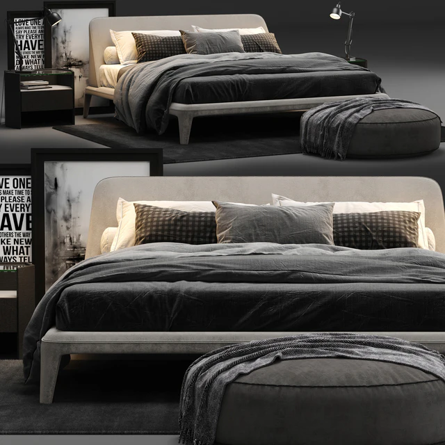 Poliform Kelly Imbottito Bed — Descargar