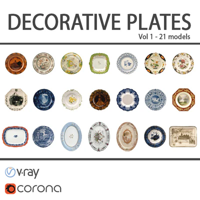 Decorative set - Chinese porcelain — Ver 1