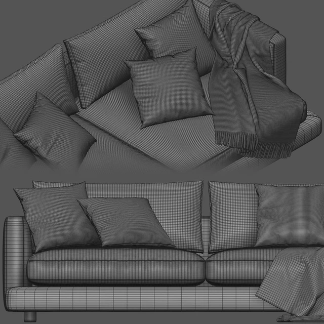 Flexform Long Island Sofa Set 01 — Descargar