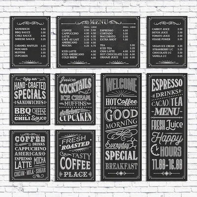 Cafe chalk boards — Ver 2