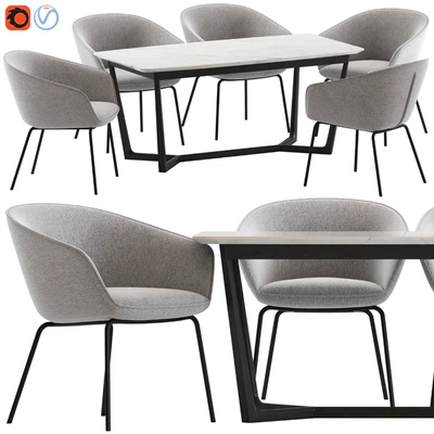 Oslo Home Amanda Dinning Chair and Innova Australia Carlin Table — Ver 1