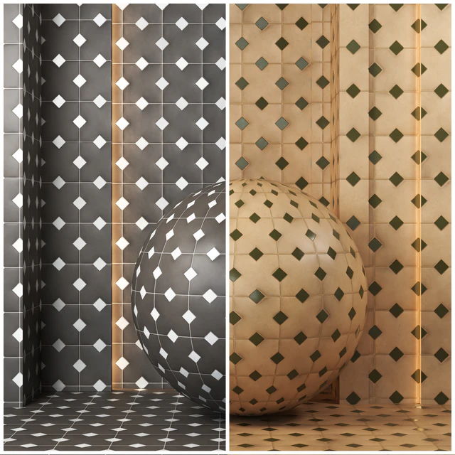 4k 13color Equipe kasbah ceramics Set 01-(Seamless,pbr) — Скачать