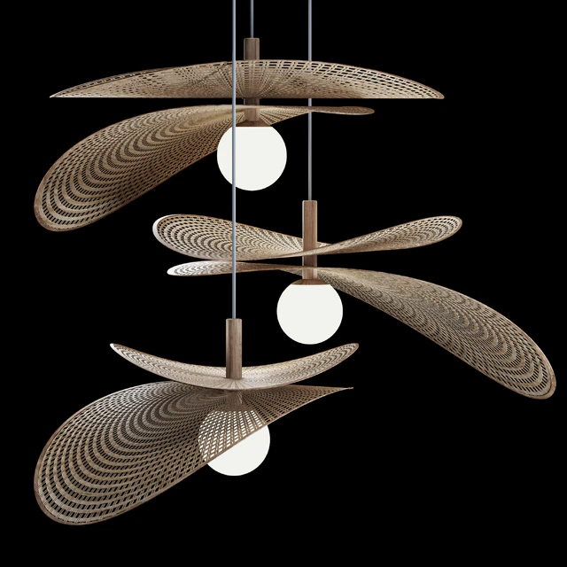 Luciole Rattan Pendant Light by La Vie — Descargar