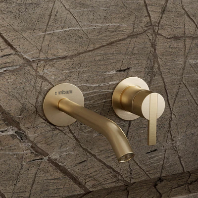 L-shaped Bathroom furniture by inbani faucet set 89 — Ver 5