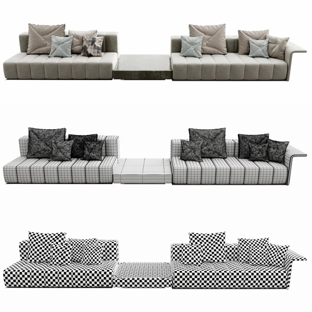 Minotti Freeman Lounge Arrangement 05 — Download
