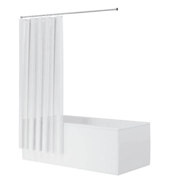 Bath curtain (shower) 200x200 cm in 3 versions (white) — Descargar
