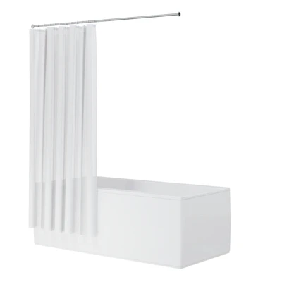 Bath curtain (shower) 200x200 cm in 3 versions (white) — Ver 7