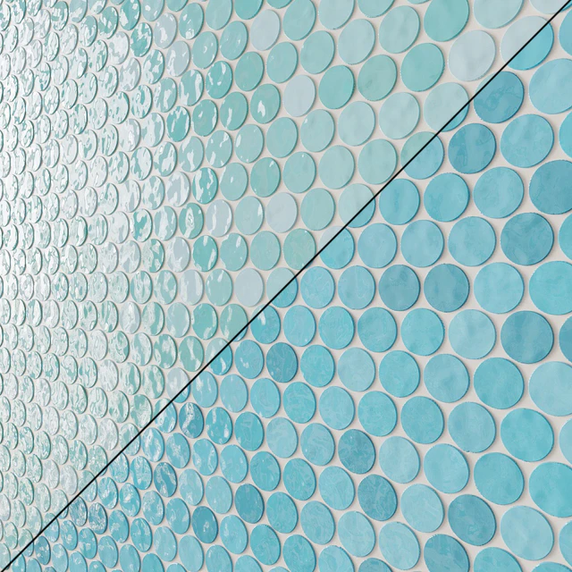 GlassPenny Round Mosaic Wall & Floor Tile 12 Colors — Descargar