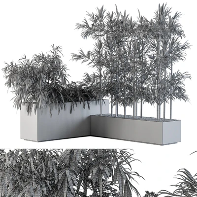 Outdoor Plants Black Plastic Box - Set 73 — Вид 4
