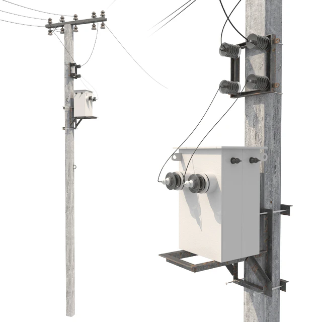 Concrete electricity transmission poles with wires — Descargar