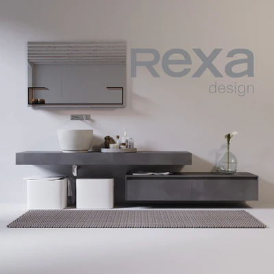 rexa design умывальник с мебелью и аксессуарами — Вид 1