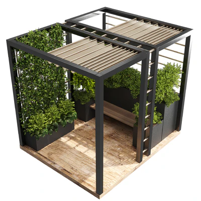 Landscape Furniture with Pergola and Roof garden 01 — Вид 6