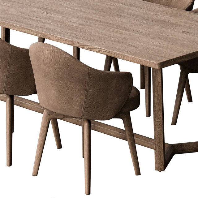 Dinning Table Wooden - Set 30 — Descargar