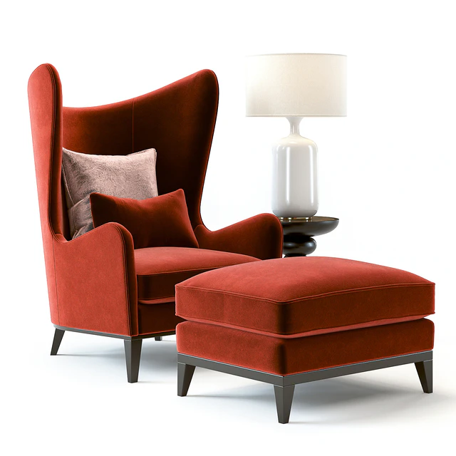 Monroe Armchair Red — Скачать