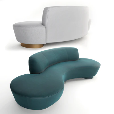 Vladimir kagan shorty sofa — View 3