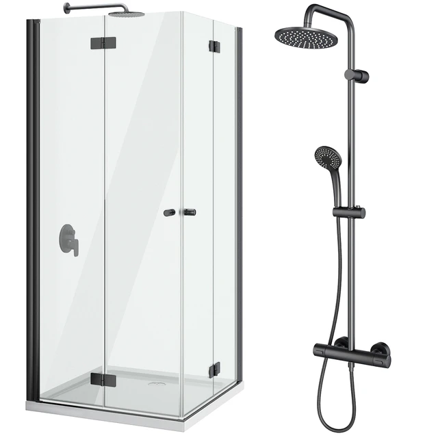 Shower cabins Radaway Nes 8 Black set 135 — Descargar