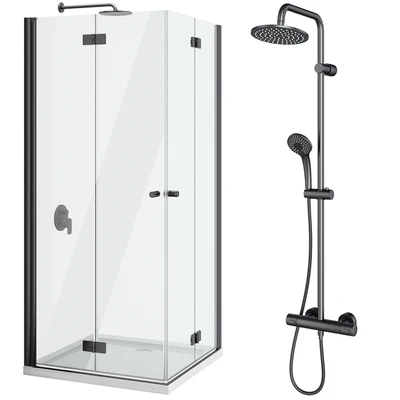 Shower cabins Radaway Nes 8 Black set 135 — Ver 7