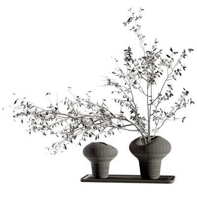 Plum branch in a stone vase — Ver 4