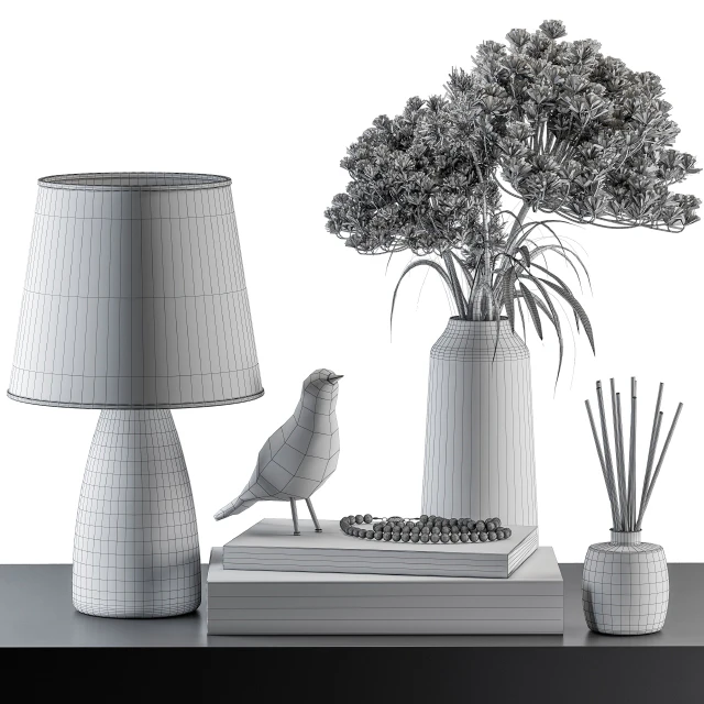 Decorative Set Lampshade with Dried Plants — Descargar