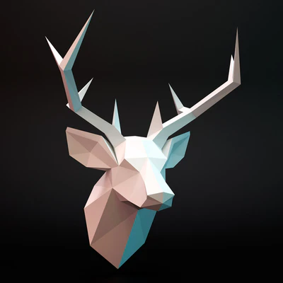 deer head lowpoly — Скачать