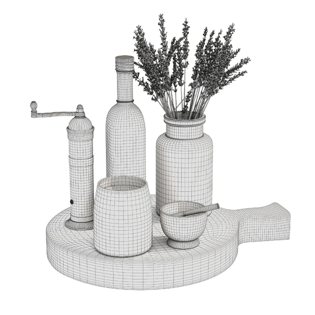 Kitchen Decor Set on Countertops — Descargar
