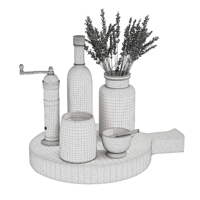 Kitchen Decor Set on Countertops — Ver 4