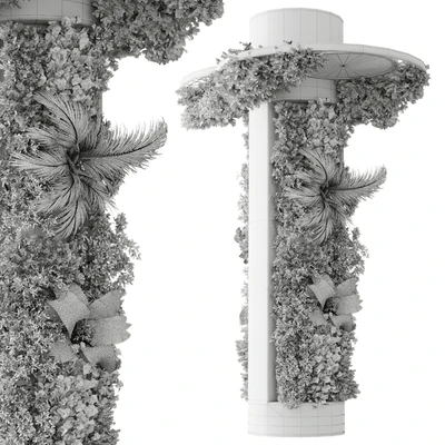 Column plant - pillar plant with ceiling light 06 — Ver 6