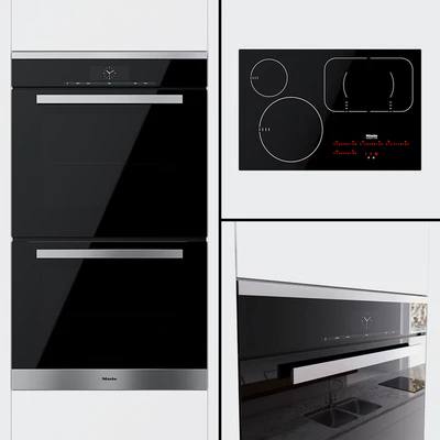 Miele - сдвоенная универсальная печь H 6880 BP2 и варочная поверхность KM 6365 — Скачать
