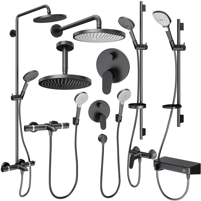 Смесители и душевые системы Hansgrohe black set 170 — Скачать