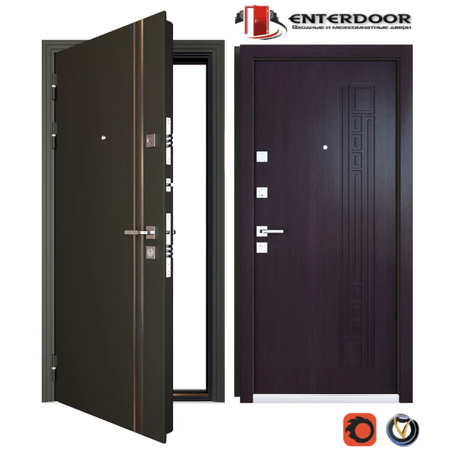 Entrance metal door EnterDoor KvadroLine — Descargar
