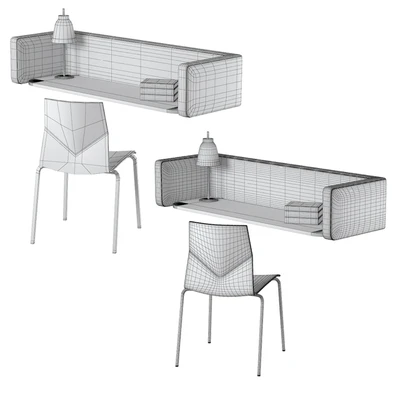 Desk and chair FourUs Wall Pod — Ver 3