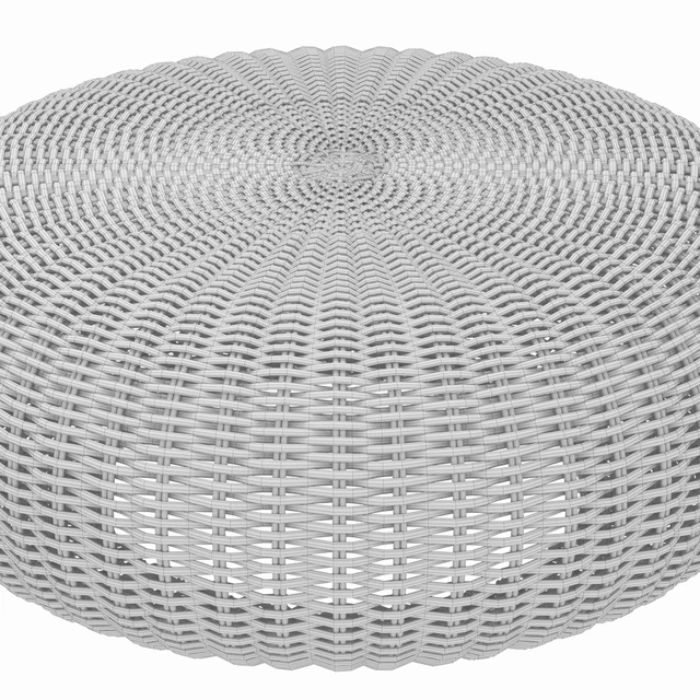 round braided rattan pouf. California — Descargar