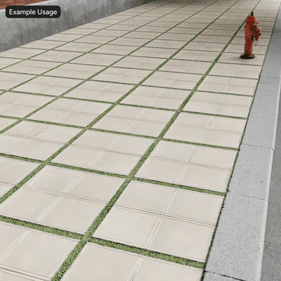 grass grid on concrete paver texture — Вид 6