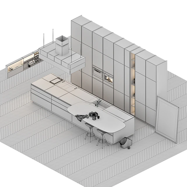 Kitchen Poliform Varenna Twelve (vray GGX, corona PBR) — Descargar