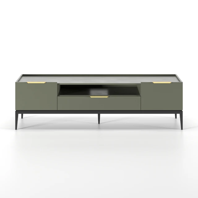 TV cabinet Metropolitan with drawer and folding fronts — Descargar