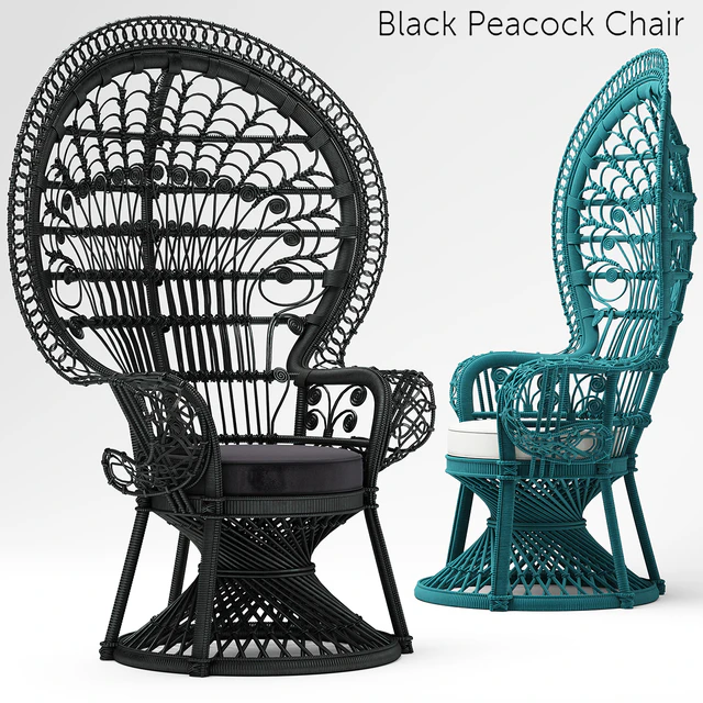 Кресло Black Peacock Chair New In — Скачать