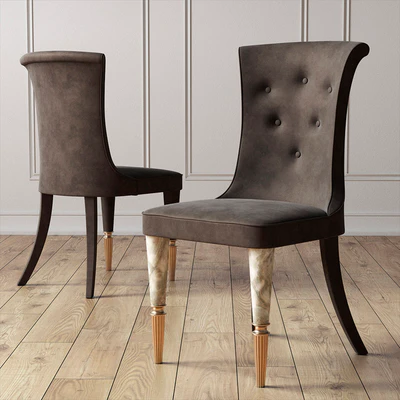 LAYTON Marble Table &amp; MARION Chairs — Ver 3